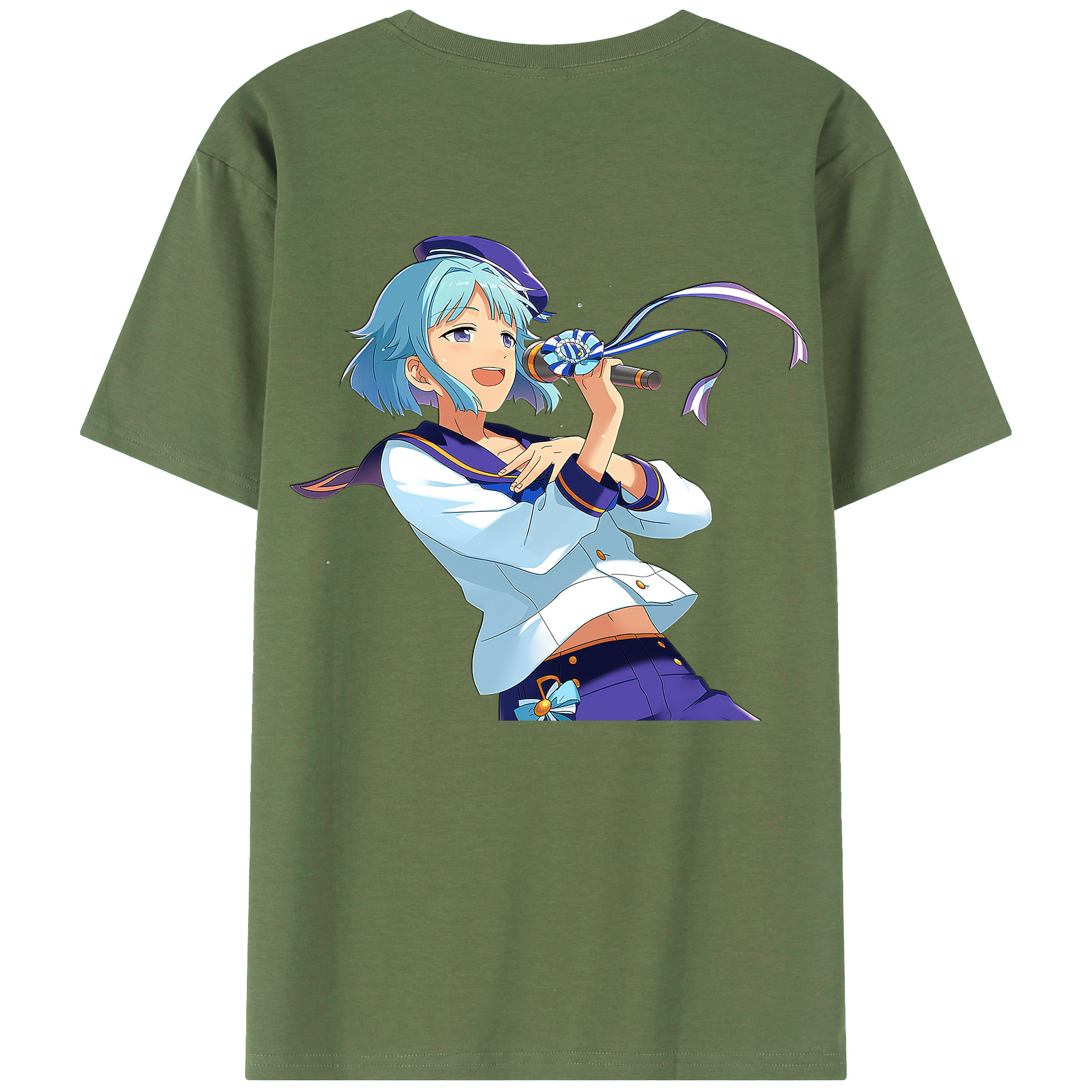 （画像用） あんさんぶるスターズ! Ensemble Stars 綿100％ メンズ半袖Tシャツ（バックプリント） 通気性